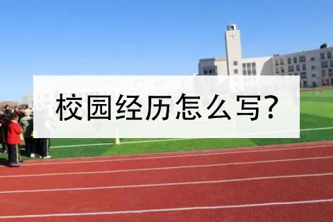 校园经历怎么写？